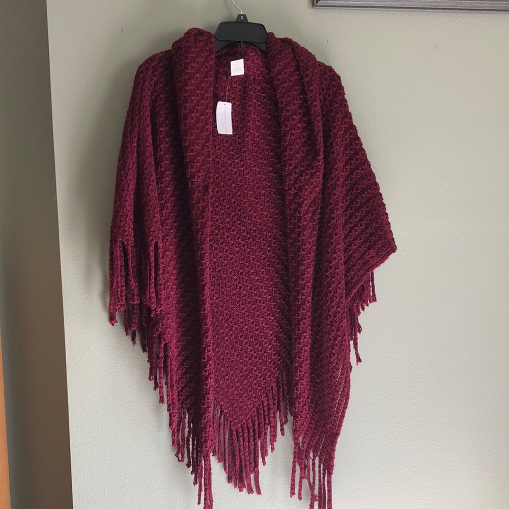 Red/Wine Poncho